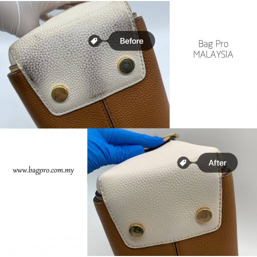 Michael Kors Bag Corner White Leather Have Black Stain 