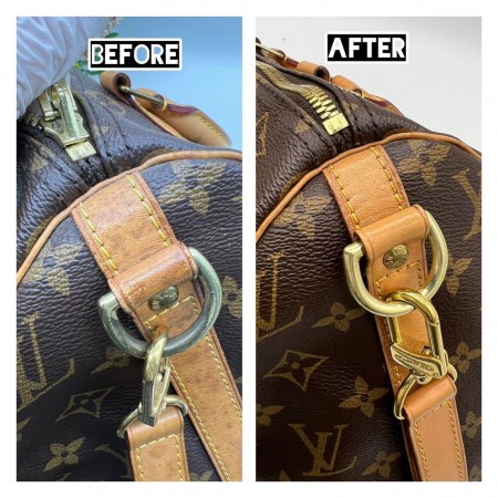 Restoration of Louis Vuitton Speedy 30, Vachetta Replacement