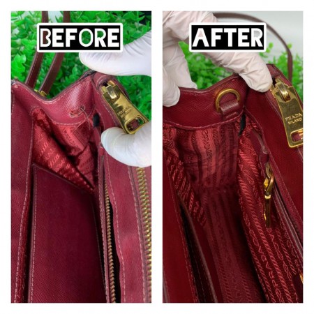 PRADA HOOK LEATHER HARDWARE REPLACEMENT SERVICE 