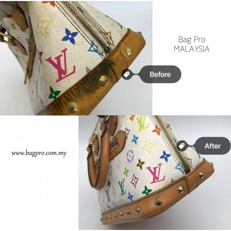 LOUIS VUITTON ALMA BAG NANO BASIC CLEANING & CORNER DAMAGE