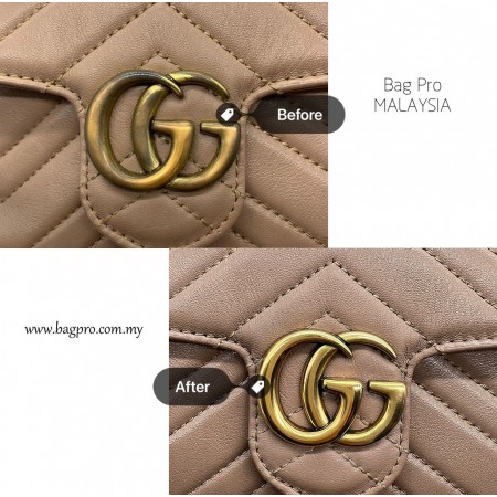 GUCCI MARMONT HARDWARE GOLD PLATE SERVICE 