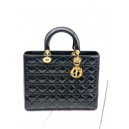 CHRISTIAN DIOR LADY DIOR LARGE GHW