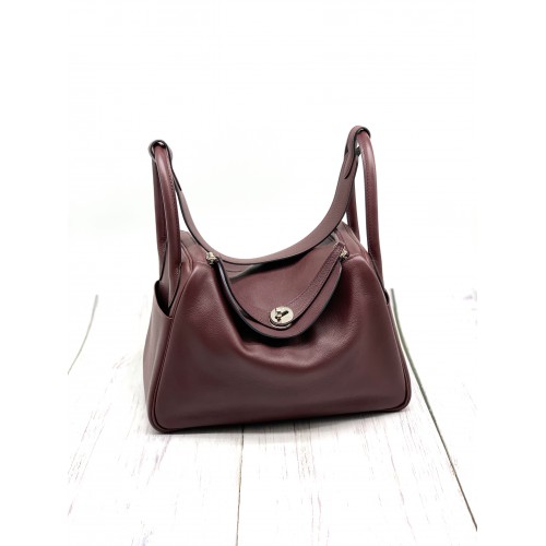 HERMES LINDY 30 VEAU EVERCOLOR BORDEAUX