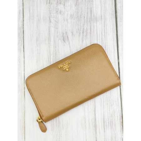 PRADA SAFFIANO LEATHER ZIP WALLET 