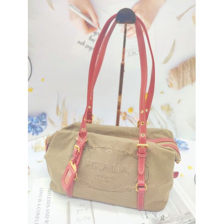 PRADA JACQUARD SHOULDER BAG